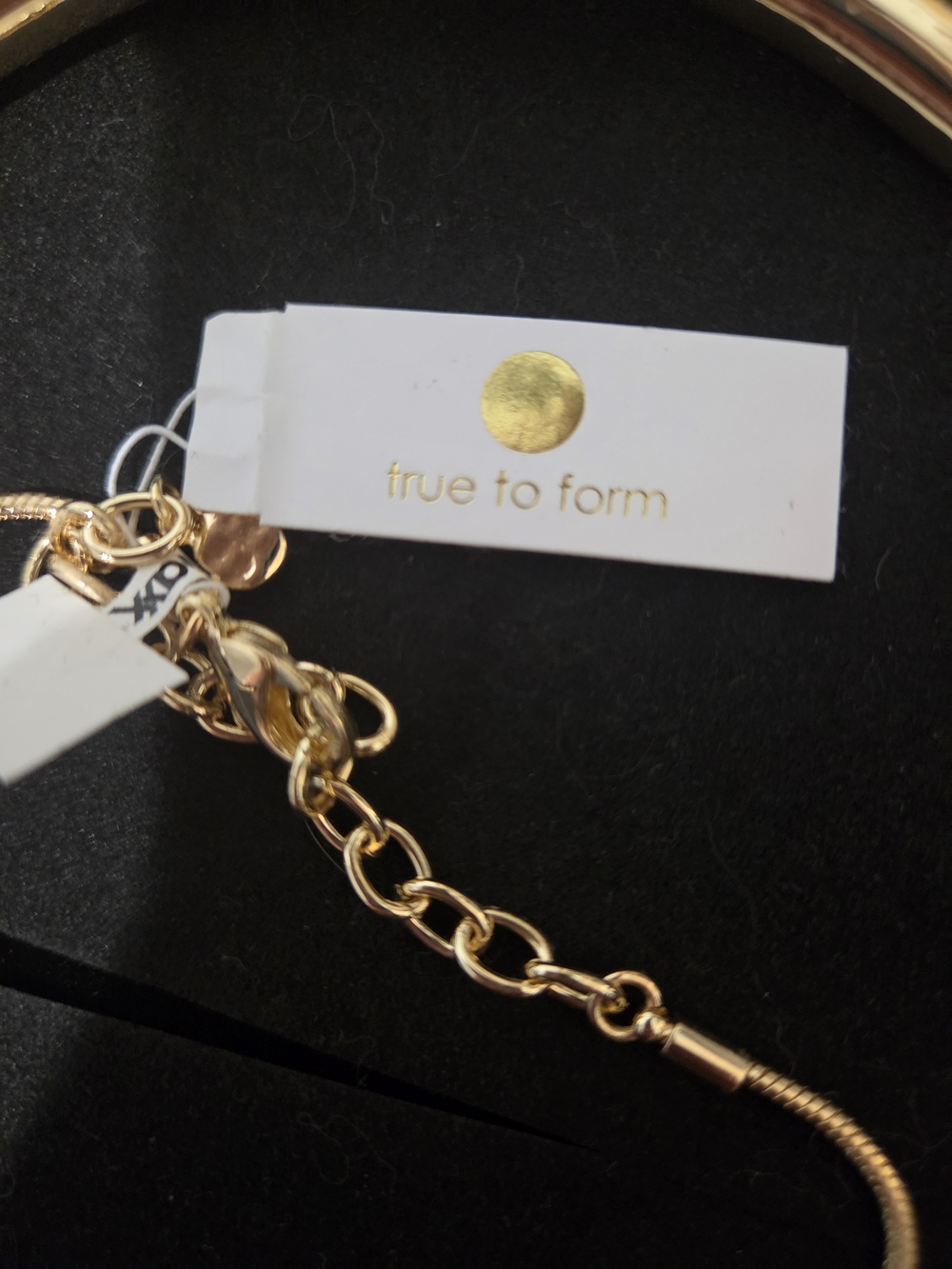 True To Form Faux Pearl Goldtone Bar Necklace - Picture 2 of 6